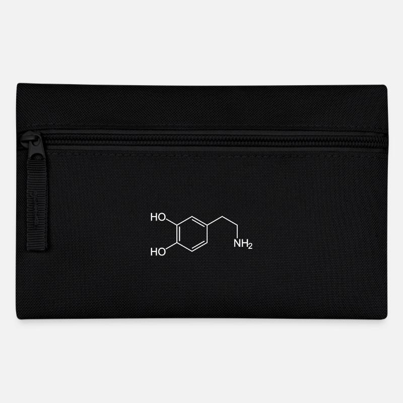 Dopamin Molekül - Federtasche - Schwarz