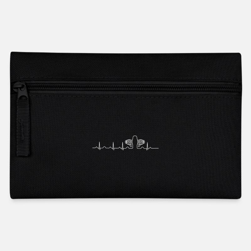 Boxer Motor Herzfrequenz Herzschlagen - Federtasche - Schwarz
