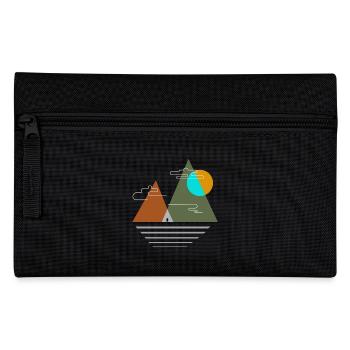 Camping in den Bergen - Federtasche - Schwarz - Vorne