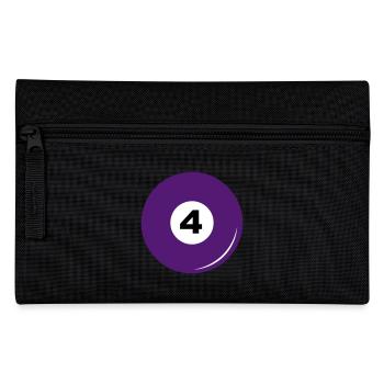 Billard Kugel Nummer 4 - Federtasche - Schwarz - Vorne