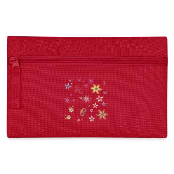 flowers and butterflies - Pencil Case - red - Front