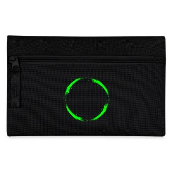 Kreis Hellgrün Bürste Vektor Ring Design Grün - Federtasche - Schwarz - Vorne