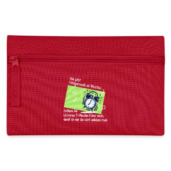 Schlagerfan Schlagerfan Schlager alarm clock saying - Pencil Case - red - Front