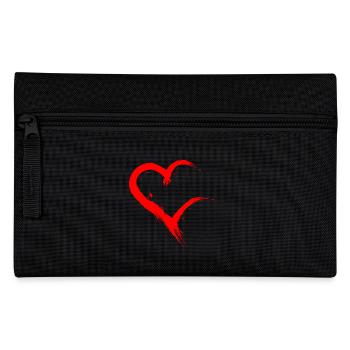 Herz unvollständig Herz Bürste Rot Halb Neu Vektor - Pencil Case - black - Front