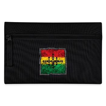 Abstraktes Reggae Färbe-Cross - Federtasche - Schwarz - Vorne