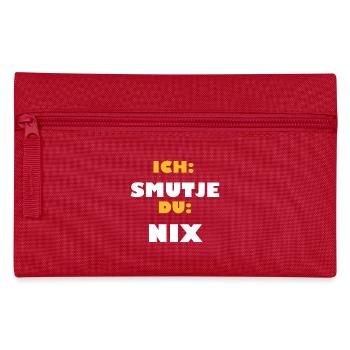 ICH SMUTJE DU NIX SEGELN MEER SCHIFF BOOT - Federtasche - Rot - Vorne