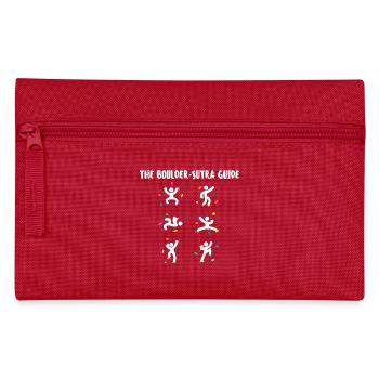 Boulder Funny Funny Humorous Climbing Rock Face - Pencil Case - red - Front