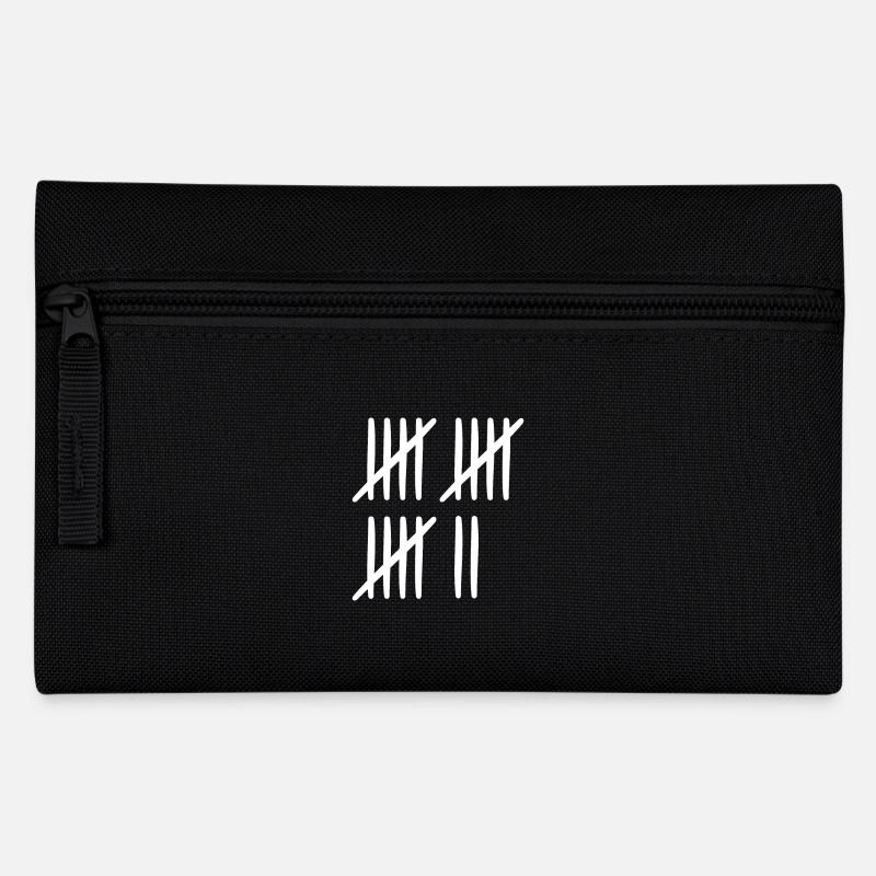 Strichliste 17 Jahre Geburtstag - Federtasche - Schwarz