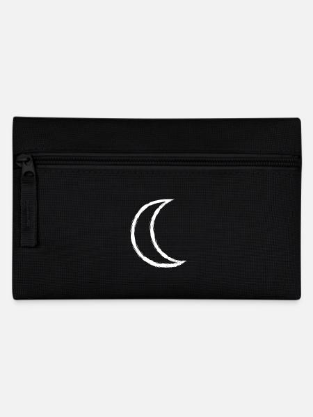 Keltisches Symbol Mond weiß - Federtasche - Schwarz