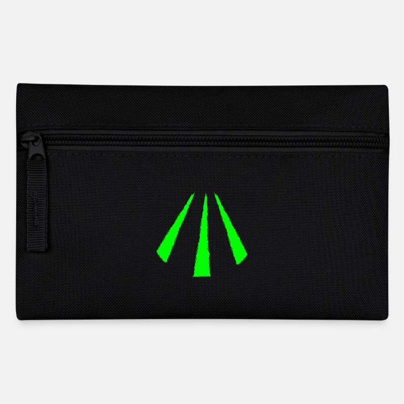 Symbole celtique Awen vert - Trousse - noir