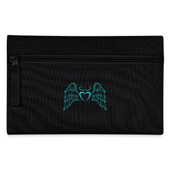 Nouveau vecteur d'ailes d'ange de coeur - Trousse - noir - Devant