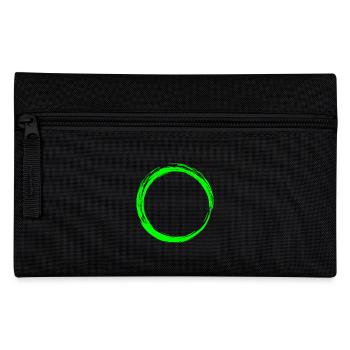 Circle Icon Design Green - Pencil Case - black - Front