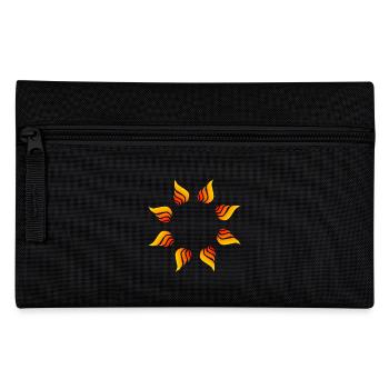 Fire circle circle shape - Pencil Case - black - Front