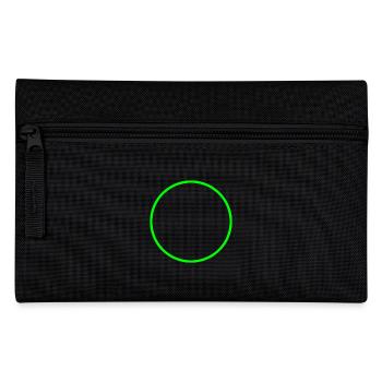 Circle ring shape icon green - Pencil Case - black - Front