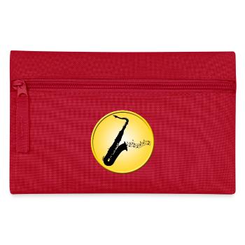 Saxofon / Musik / Noten / Jazz - Federtasche - Rot - Vorne