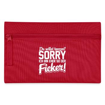 Eher so der der Ficker! - Federtasche - Rot - Vorne