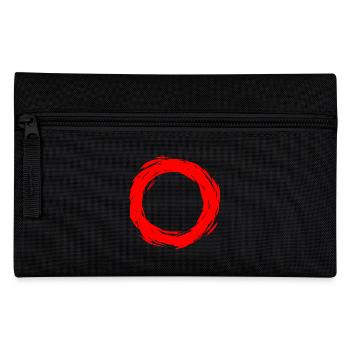 Kreis Design Rot Kreisform neue Variante - Federtasche - Schwarz - Vorne