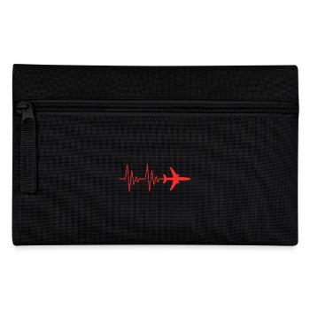 Pilote d'avion ECG love heartbeat red - Trousse - noir - Devant