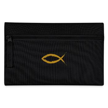 Fish symbol christianity symbol religion church - Pencil Case - black - Front
