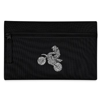 Motorcross Bike - Motorrad im Sprung - Federtasche - Schwarz - Vorne