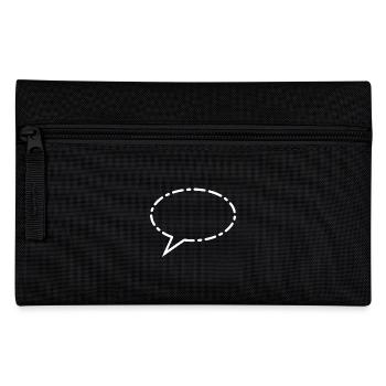 Speech bubble white - Pencil Case - black - Front