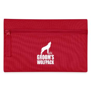 Groom's Wolfpack - Pencil Case - red - Front