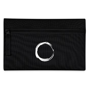Circle design icon brush white - Pencil Case - black - Front