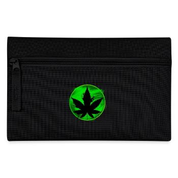 feuille de cannabis - Trousse - noir - Devant