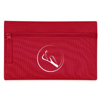 Kletterschuh Logo bouldern Symbol Illustration - Federtasche - Rot - Vorne