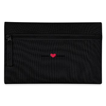 Line heart - Pencil Case - black - Front