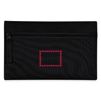 Rechteck Rahmen Box Herz Anpassbar Rot - Federtasche - Schwarz - Vorne