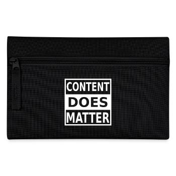 Content Internet Online Marketing Data digital w - Federtasche - Schwarz - Vorne