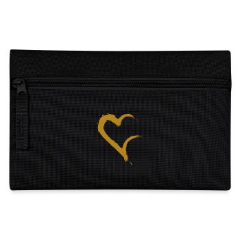 Herz offen Gold - Federtasche - Schwarz - Vorne