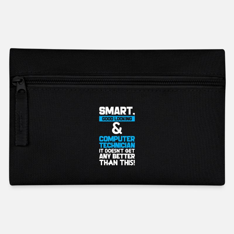 Smart Good Looking Computer Technician - Federtasche - Schwarz