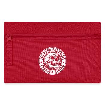 Liberté moto motard motos crâne - Trousse - rouge - Devant