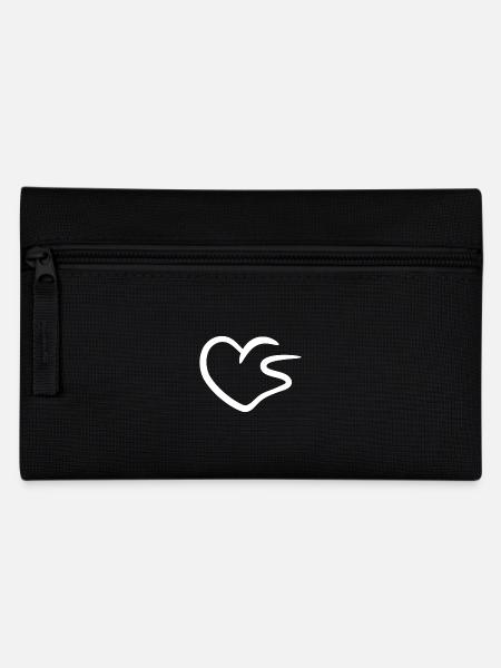 Herz Buchstabe S Anfangsbuchstabe - Federtasche - Schwarz