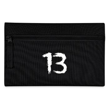 Number 13 favorite number design brush - Pencil Case - black - Front