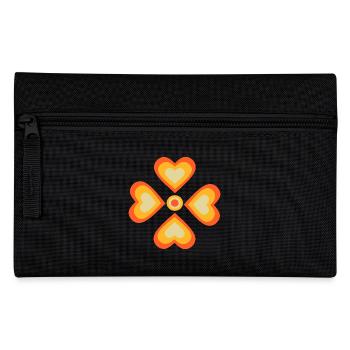 des années 70 motif de fleur - Trousse - noir - Devant