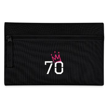 70th birthday 70 crown grandma grandpa gift - Pencil Case - black - Front
