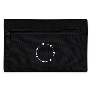 Coeur symbole cercle amour - Trousse - noir - Devant