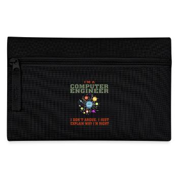 Bestseller Computer Engineer Tshirt, Keep Calm - Pencil Case - black - Front