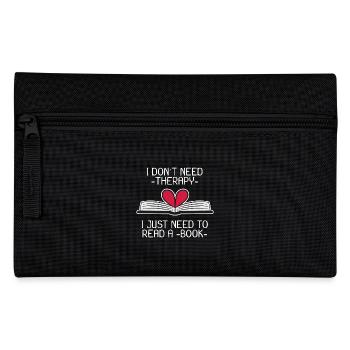 Buch Bücher Spruch Lesen Geschenk - Federtasche - Schwarz - Vorne
