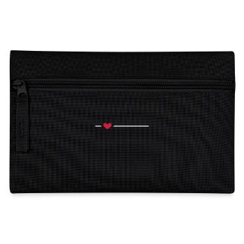 Line heart dash ornament - Pencil Case - black - Front