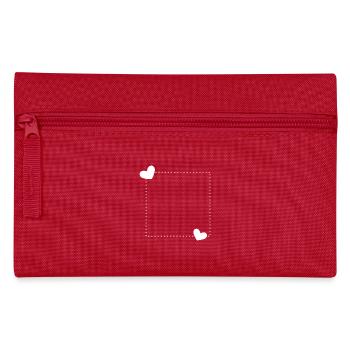 Heart frame ornament line decoration - Pencil Case - red - Front