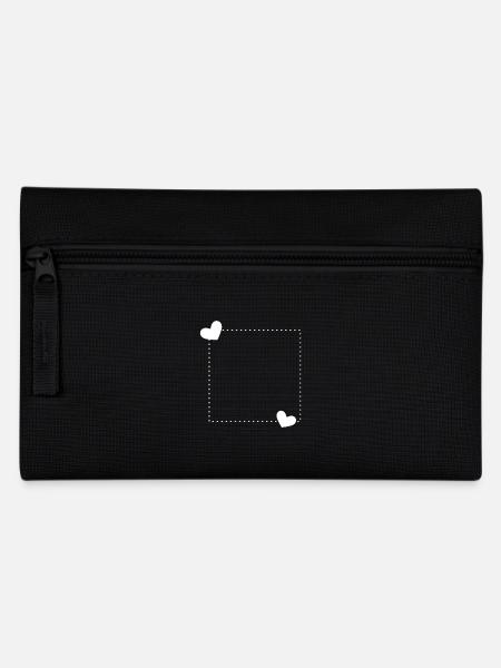 Herz Rahmen Ornament Linie Dekoration - Federtasche - Schwarz