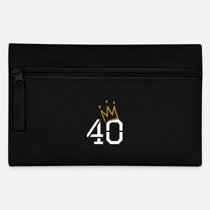 40 Krone - 40. Geburtstag - Federtasche - Schwarz