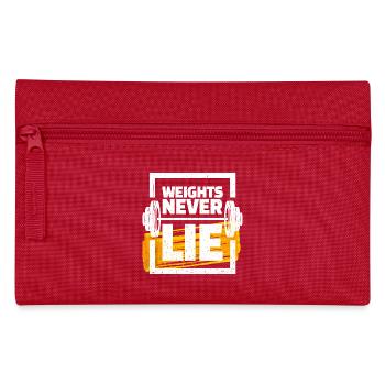 Weights dumbbell training gym bodybuilding - Pencil Case - red - Front