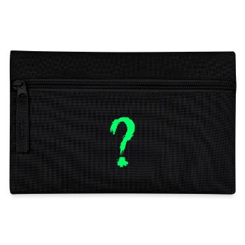 Question mark green - Pencil Case - black - Front