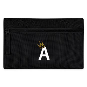 Lettre A avec la couronne roi cadeau - Trousse - noir - Devant