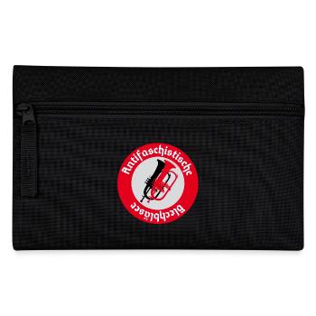 Antifaschistische Flügelhornbläser pfade - Federtasche - Schwarz - Vorne